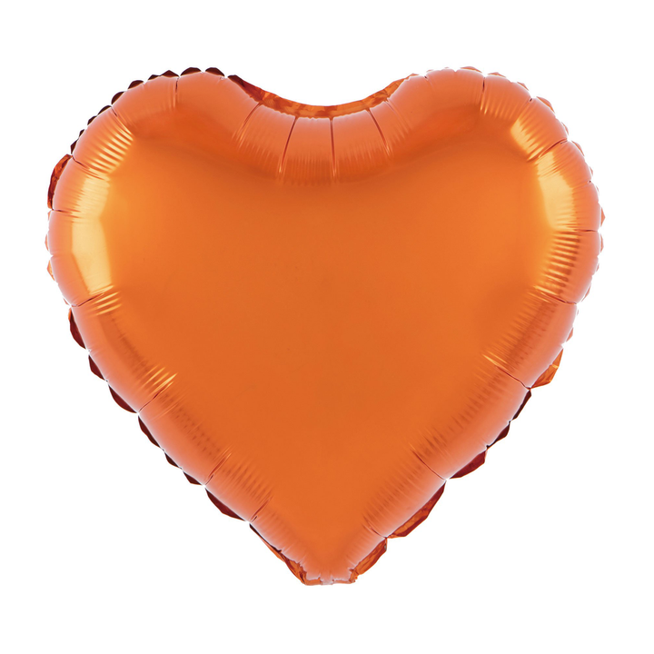 Folienballon „Herz“, orange, 18 Zoll, N