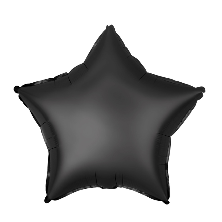 Folienballon „Stern“, mattschwarz, 18 Zoll
