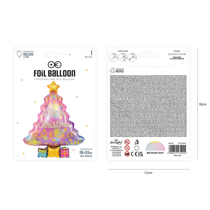 Balon foliowy Choinka 58x83cm