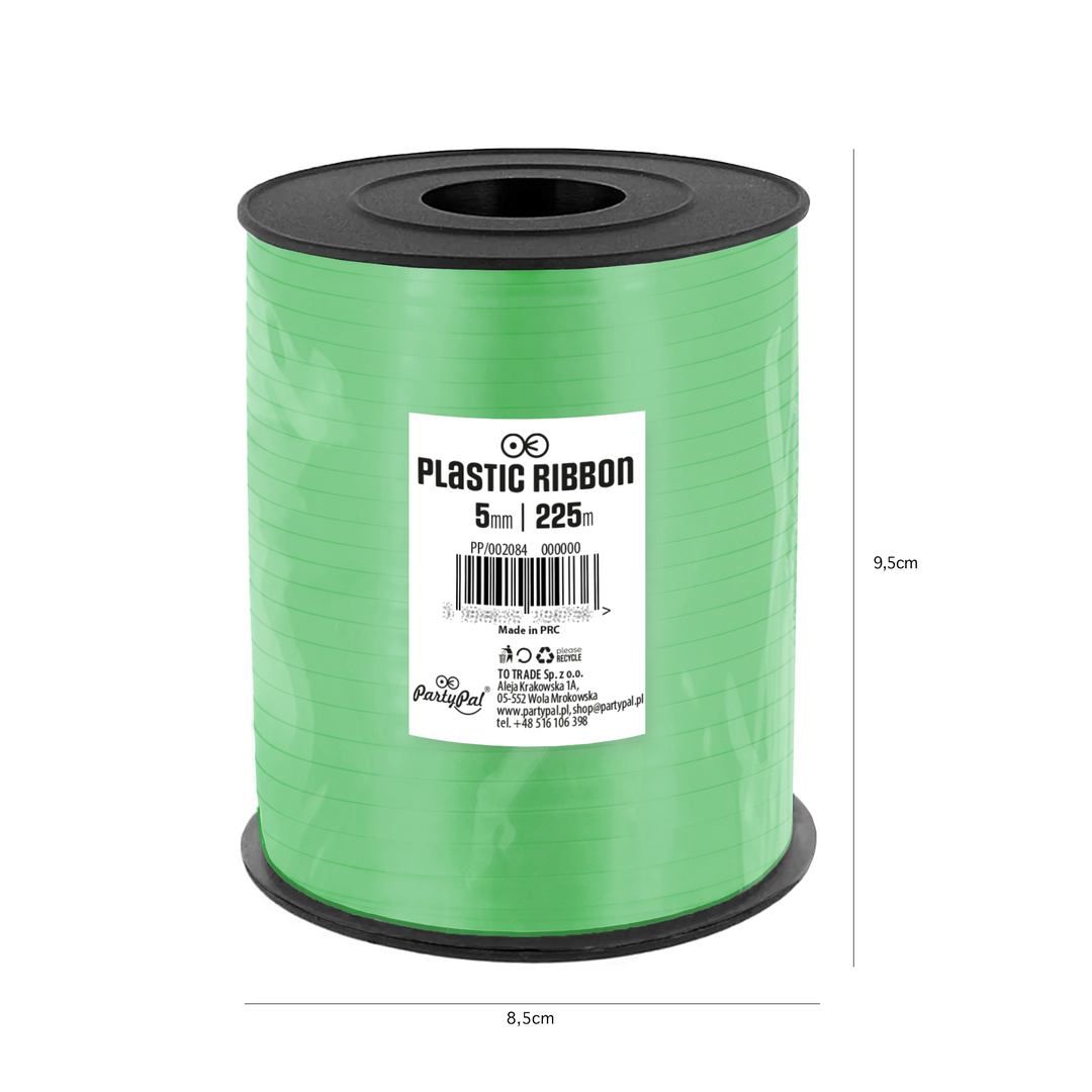 Green plastic ribbon 225m