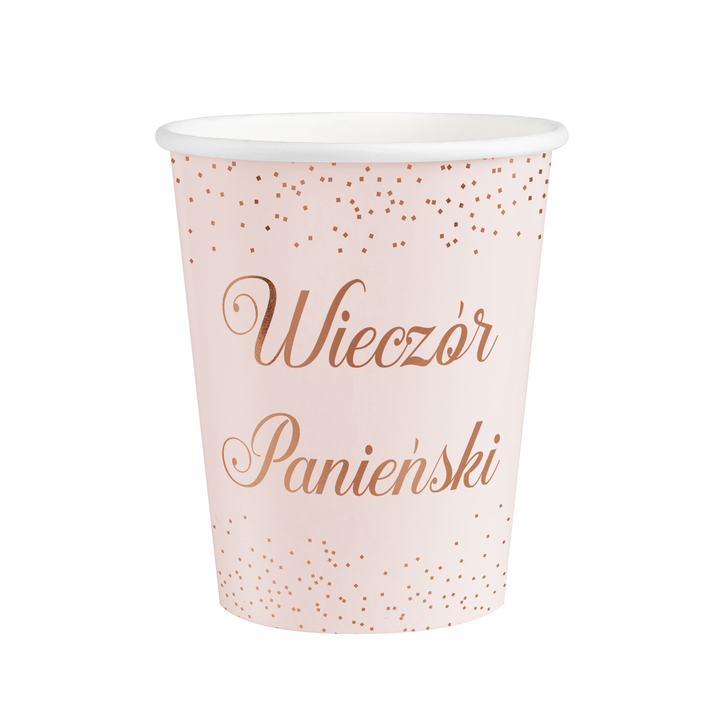 Kubek Wieczór Panieński różowy 220 ml 6 szt.