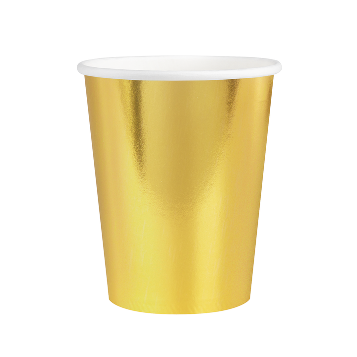 Goldfarbene Tasse, 220 ml, 6 Stück