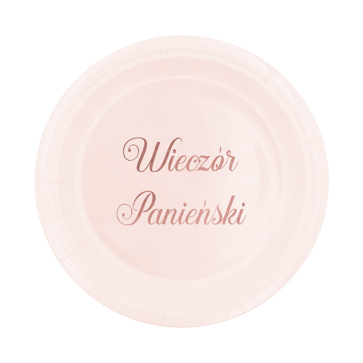 Paper plates Hen Party pink 7 inches 6 pcs.