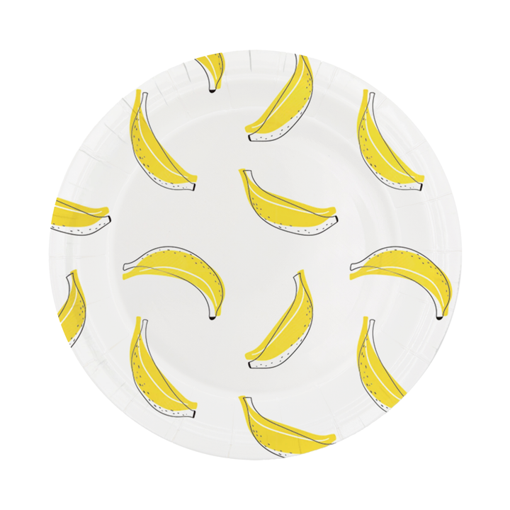 Banana party paper plate 7 inches 6 pcs.