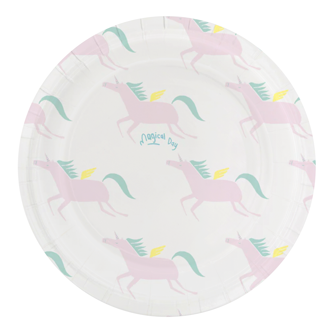 Unicorn paper plate 9 inches 6 pcs.