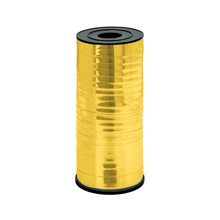 Shiny gold plastic ribbon 92m