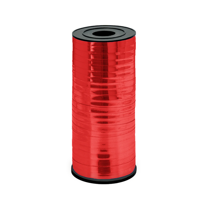 Glossy red plastic ribbon 92m