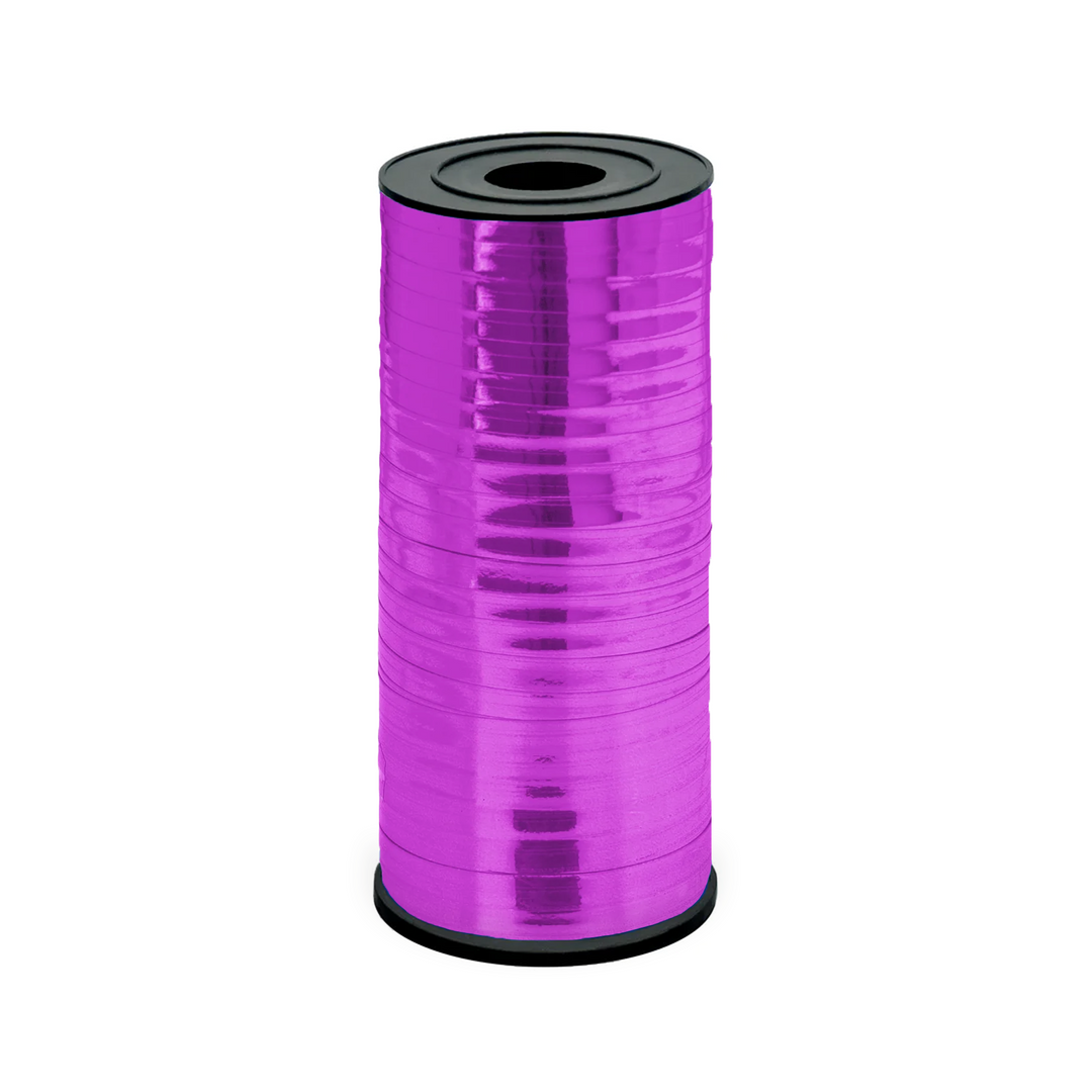 Shiny fuchsia plastic ribbon 92m