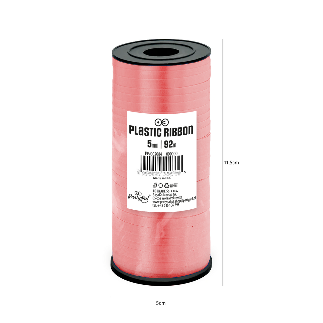 Hellrotes Kunststoffband, 92 m