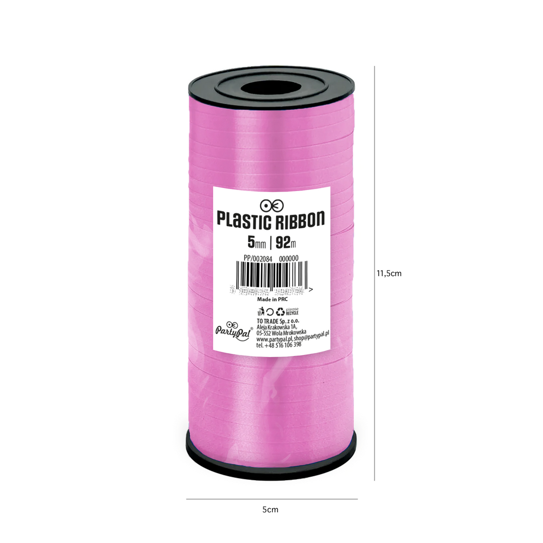 Pink plastic ribbon 92m