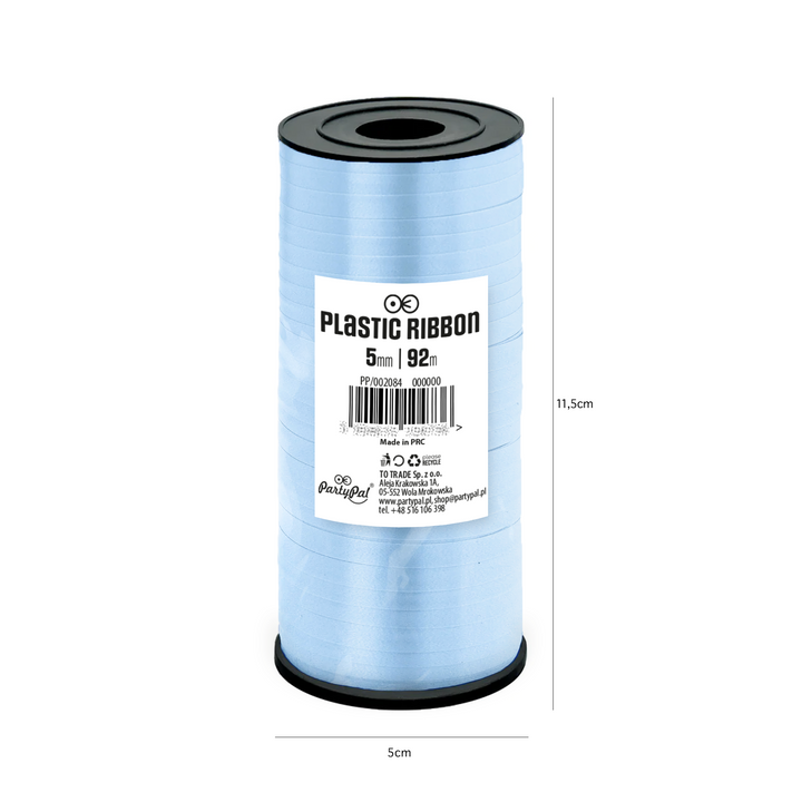 Blue plastic ribbon 92m