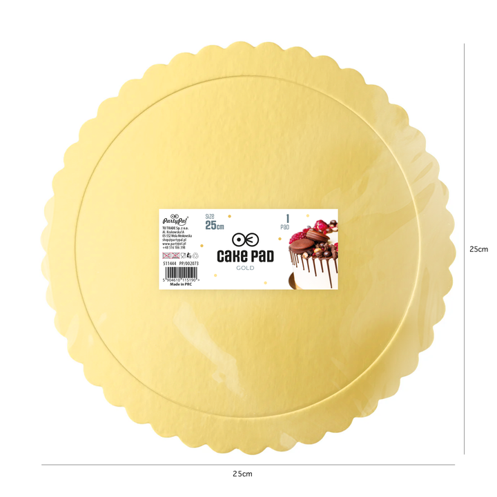 Tacka na ciasto okrągła złota 25cm 1szt.