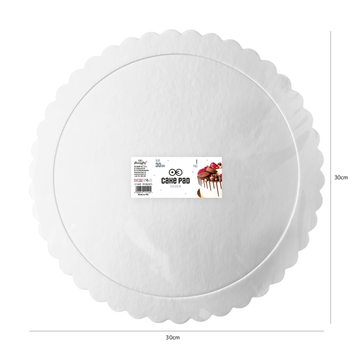 Tacka na ciasto okrągła srebrna 30cm 1szt.