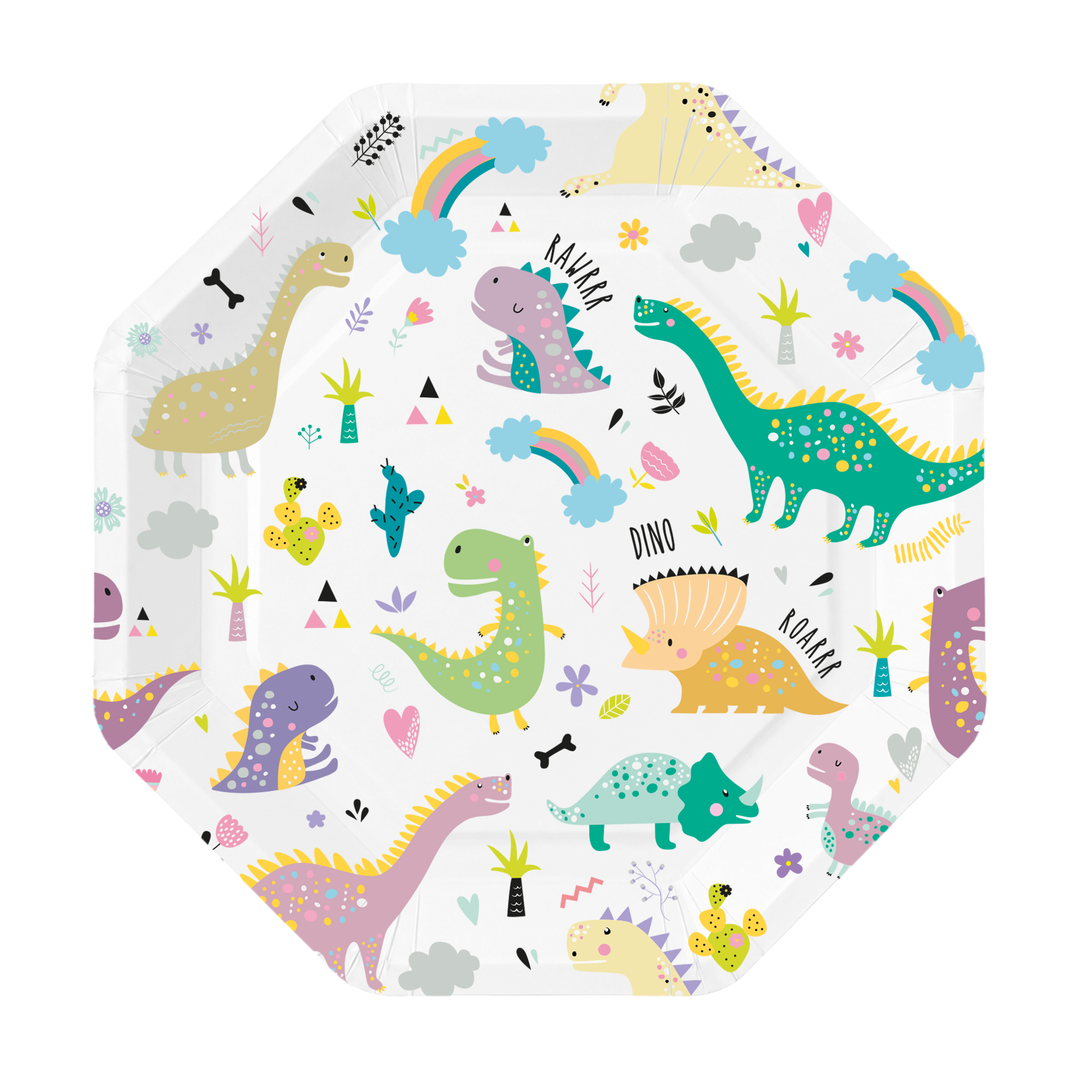 Dinosaurs paper plate 9 inches 6 pcs.