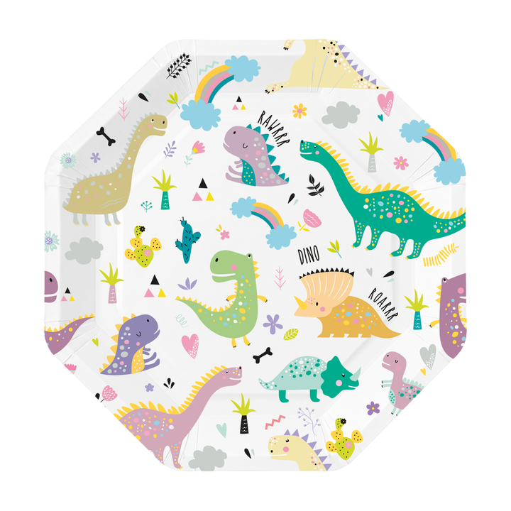 Dinosaurs paper plate 9 inches 6 pcs.