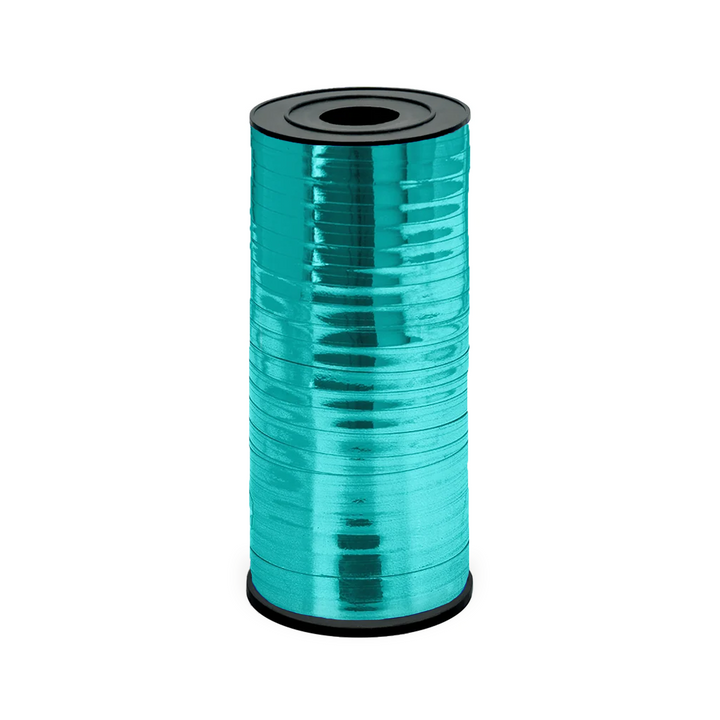 Shiny turquoise plastic ribbon 92m
