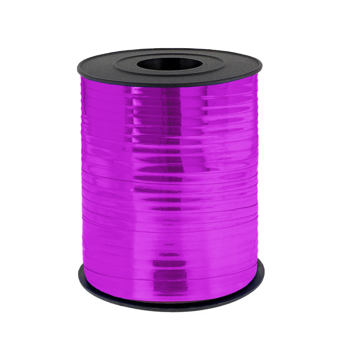 Shiny fuchsia plastic ribbon 225m