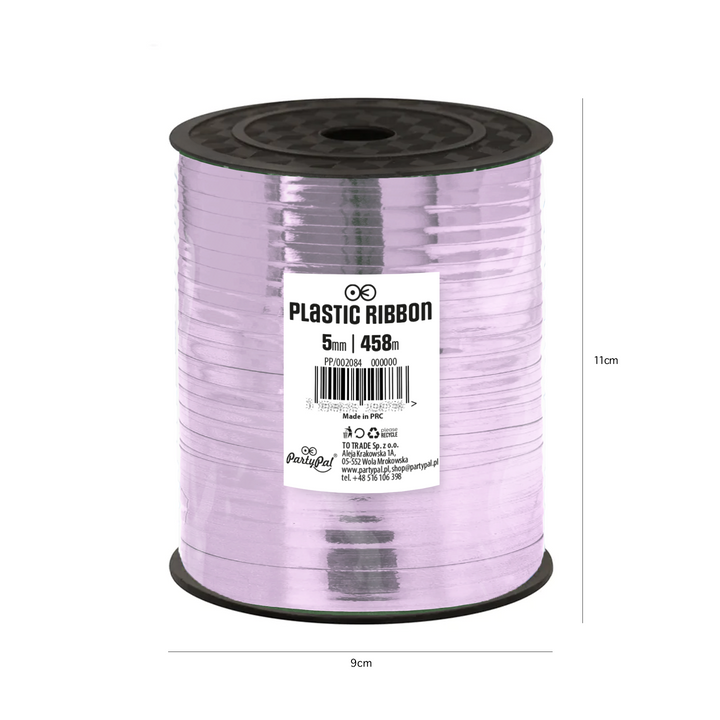 Shiny lilac plastic ribbon 458m