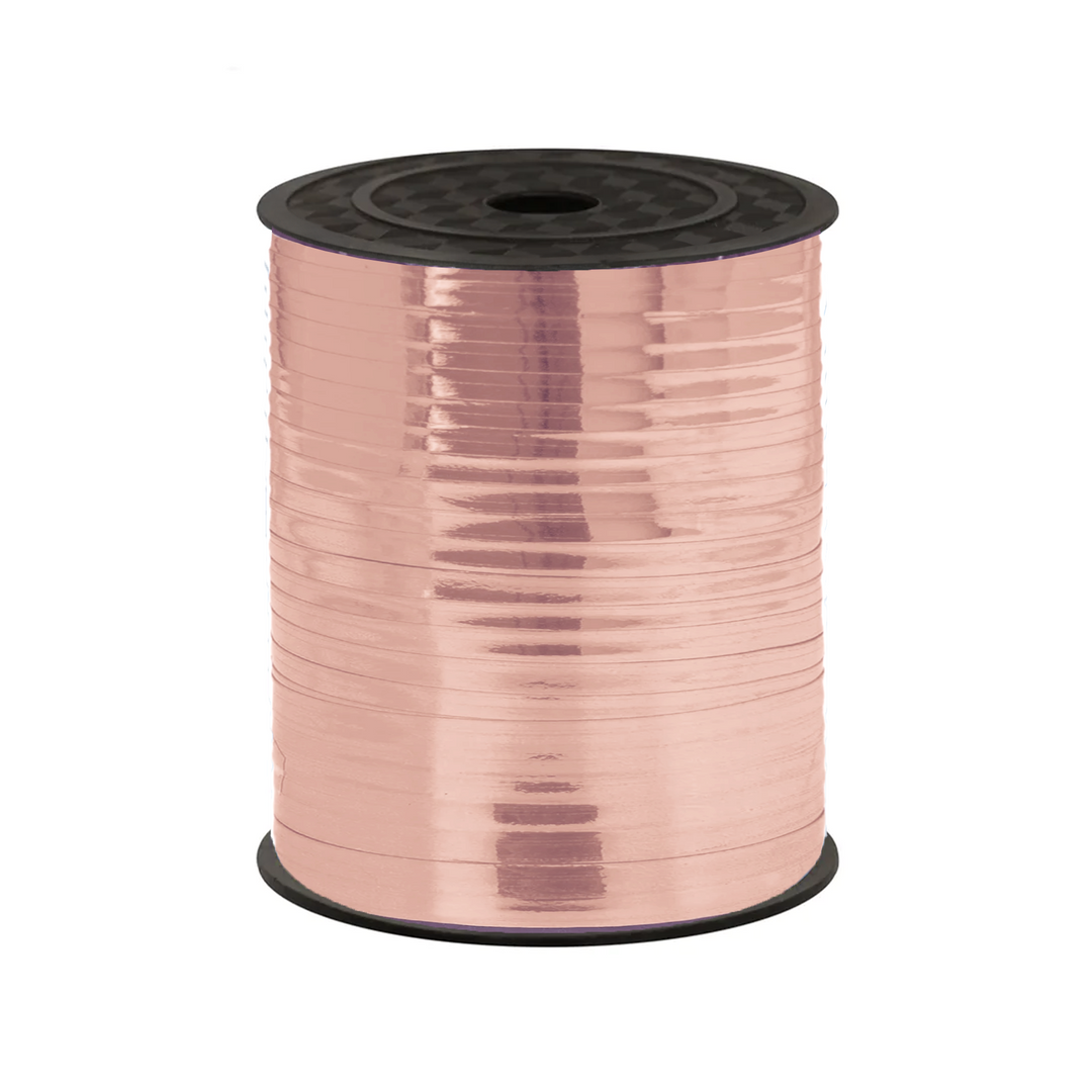 Wstążka plastikowa błyszcząca rose gold 458m