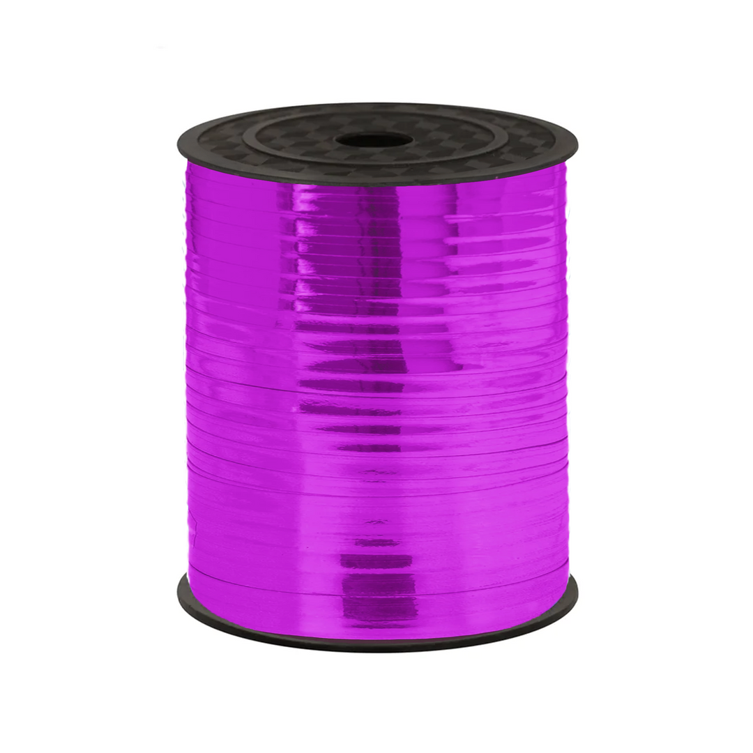 Shiny fuchsia plastic ribbon 458m