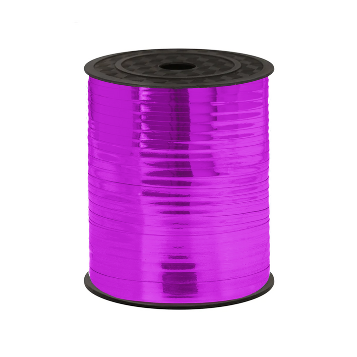 Shiny fuchsia plastic ribbon 458m