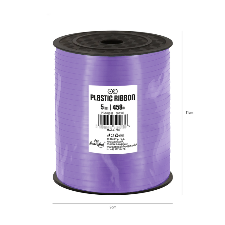 Purple plastic ribbon 458m