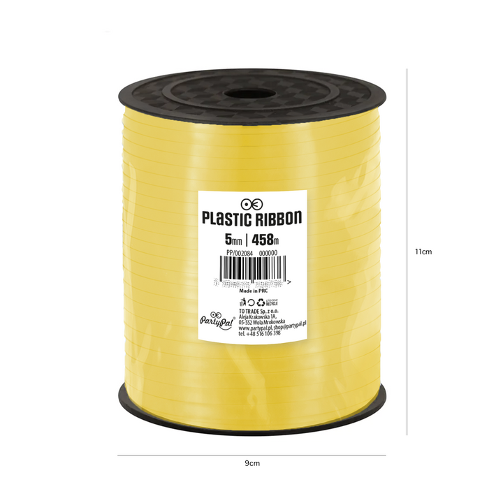 Yellow plastic ribbon 458m