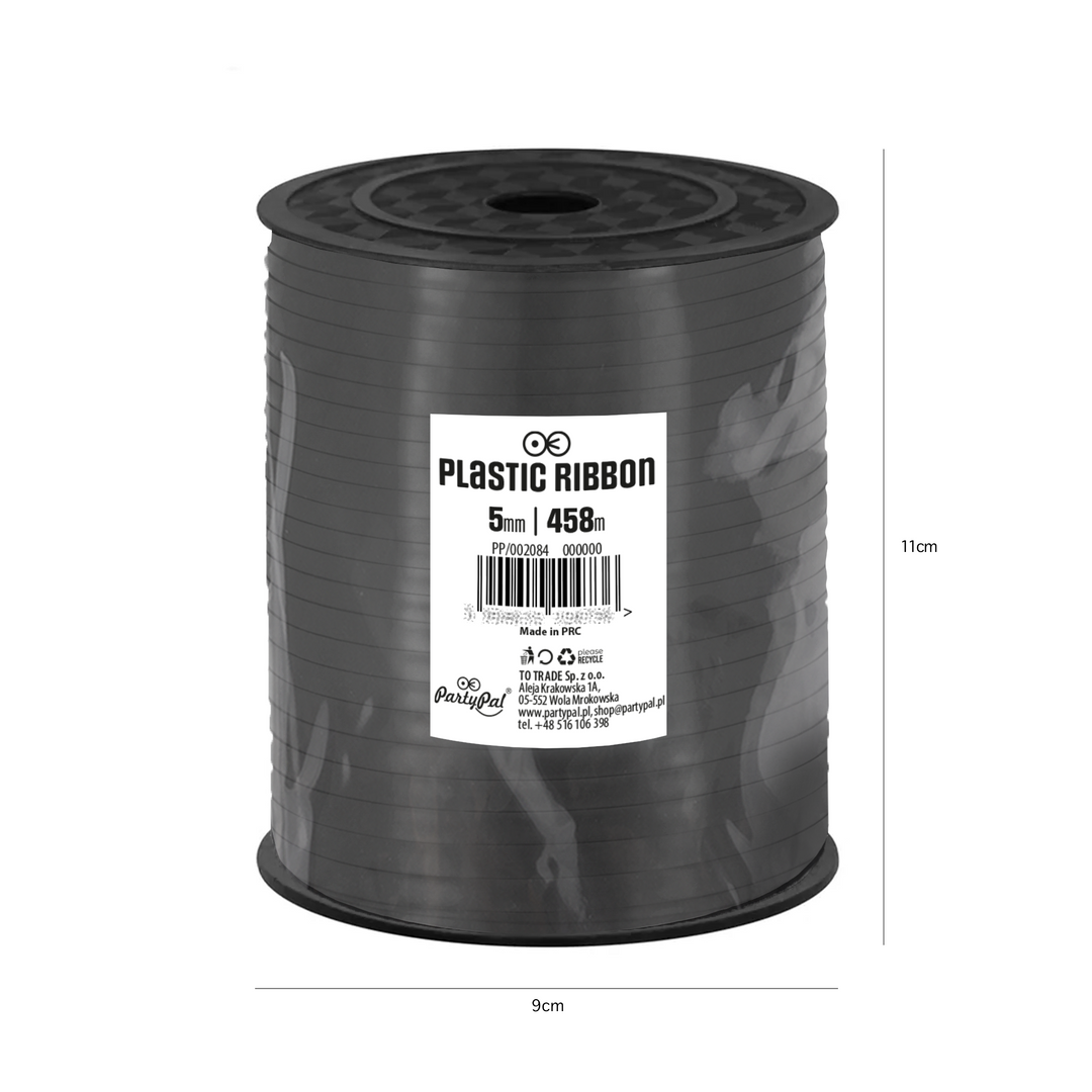 Black plastic ribbon 458m
