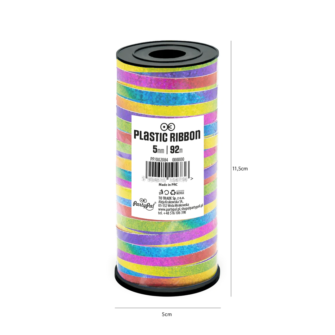 Mehrfarbiges holografisches Kunststoffband, 92 m