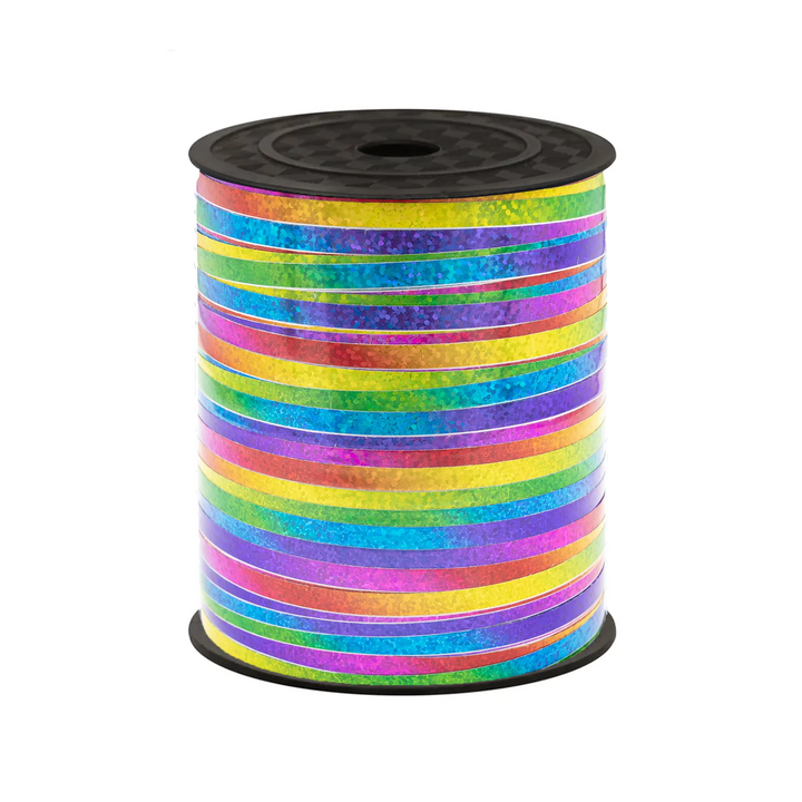 Wstążka plastikowa holograficzna multikolor 458m