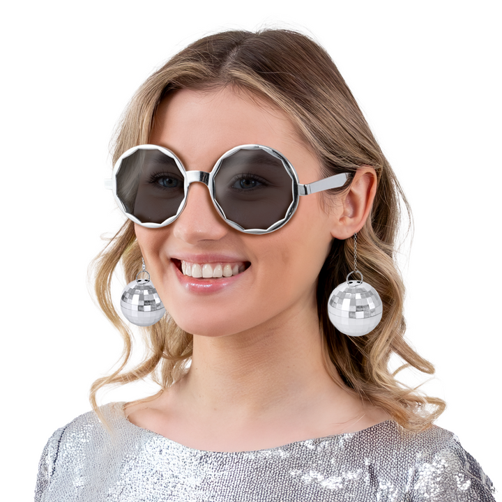 Imprezowe okulary Silver Disco