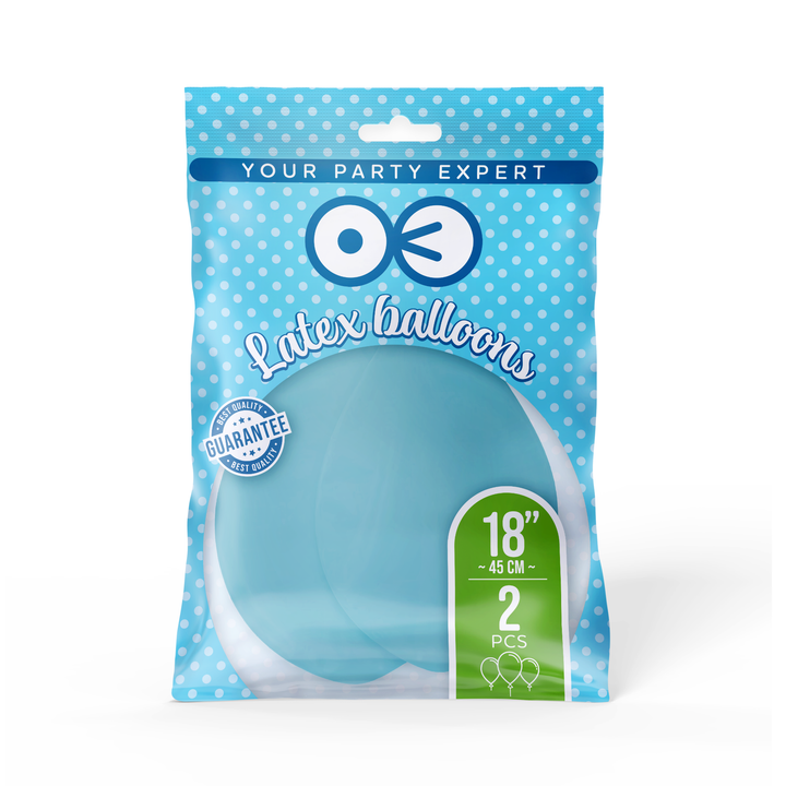 Balony pastelowe błękitne 18cali 2szt.