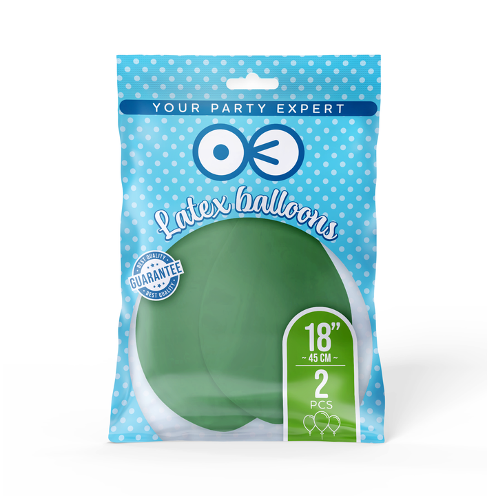Balony pastelowe głęboka zieleń 18cali 2szt.