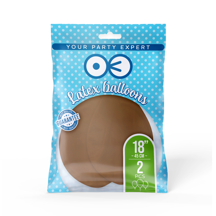 Balony pastelowe mokka 18cali 2szt.