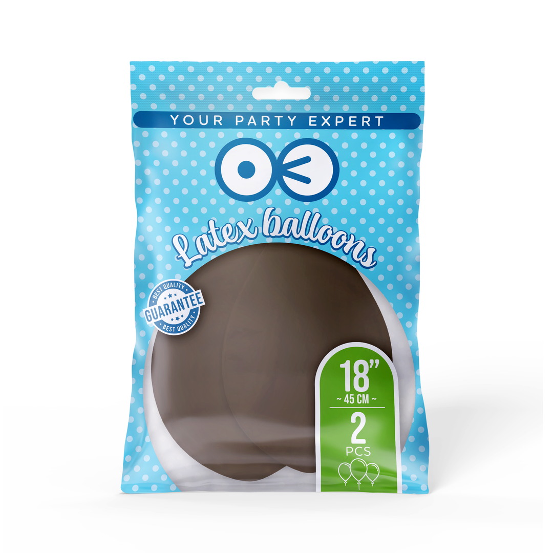 Balony pastelowe czekoladowe 18cali 2szt.