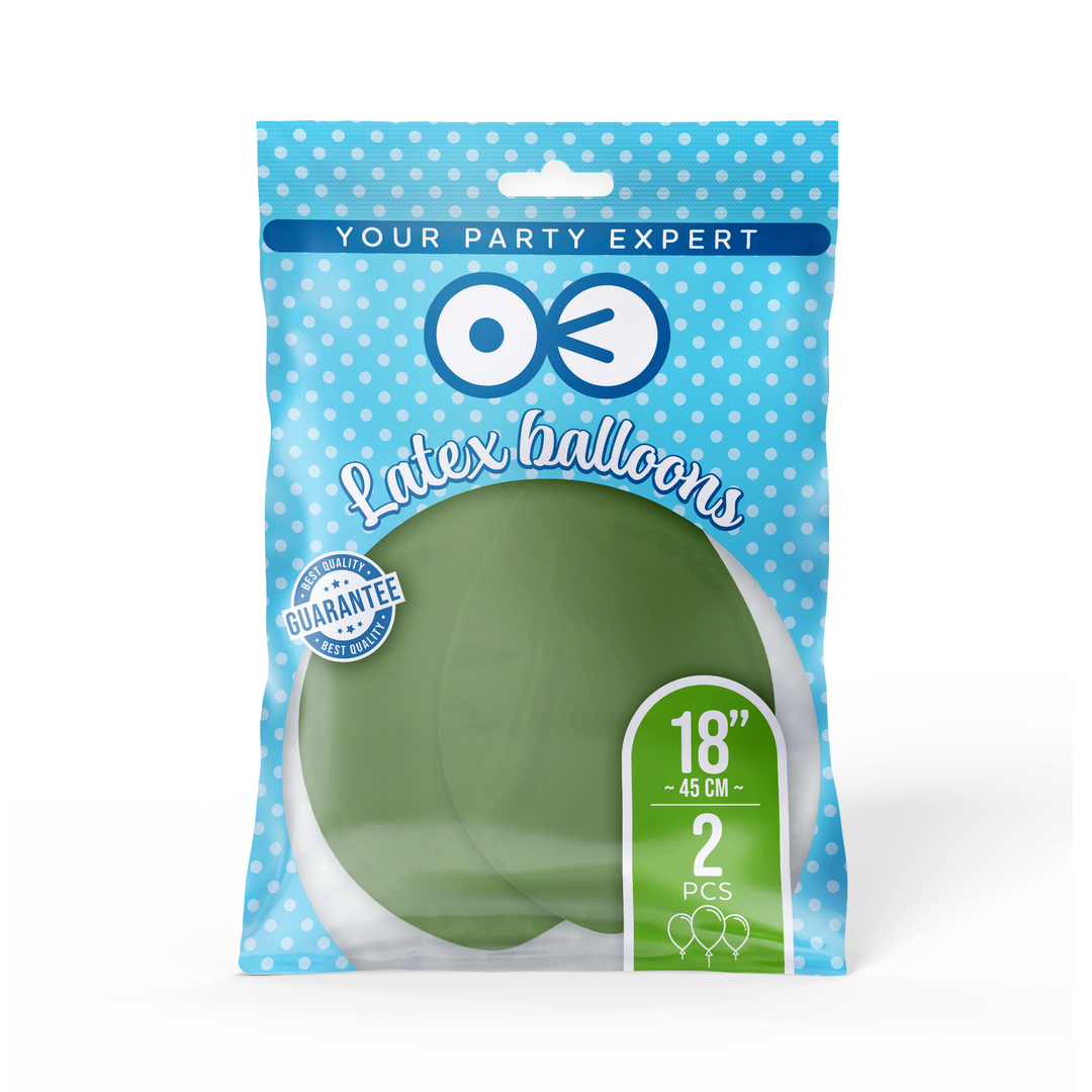 Balony pastelowe oliwkowe 18cali 2szt.