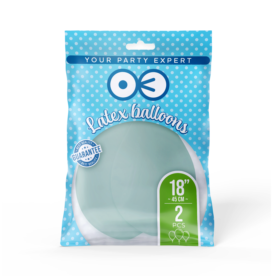 Balony pastelowe miętowe 18 cali 2szt.