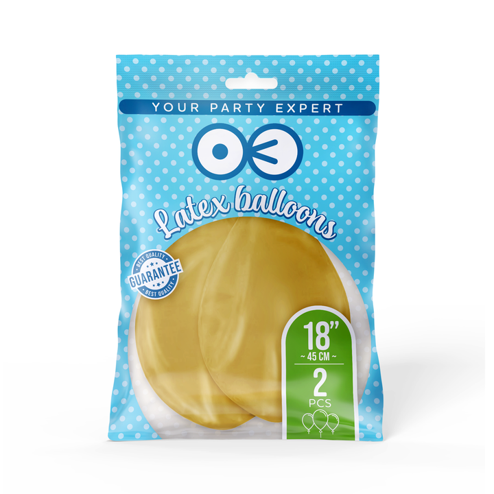 Balony chrom złote 18cali 2szt.