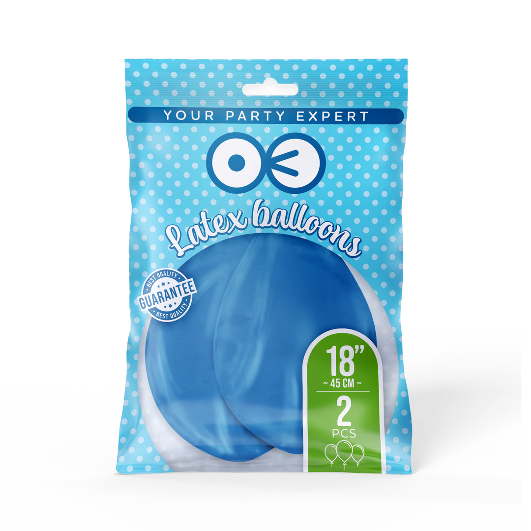 Balony chrom niebieskie 18cali 2szt.