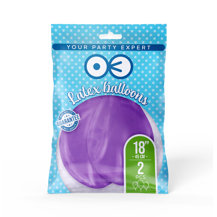 Balony chrom fioletowe 18cali 2szt.