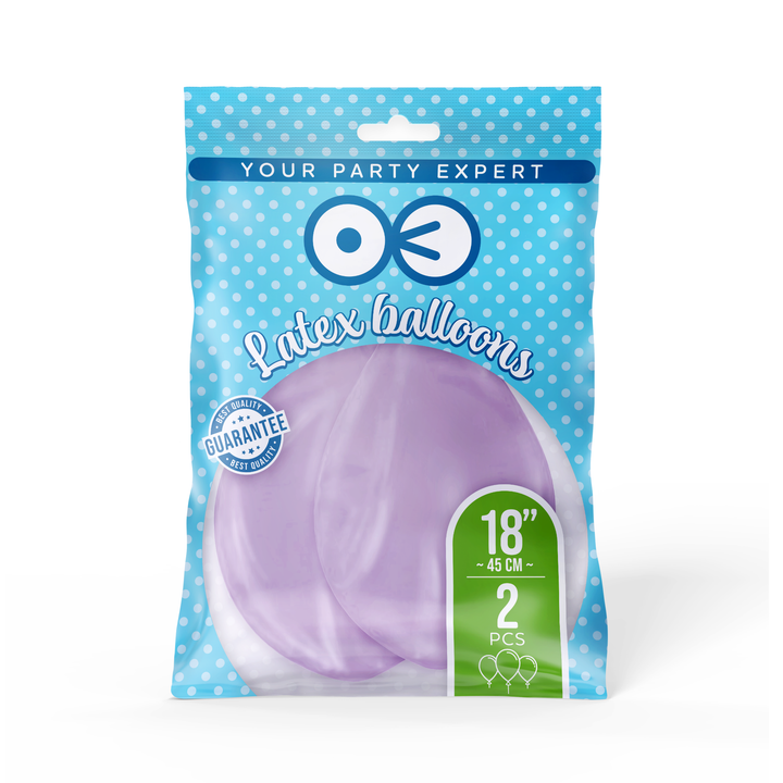 Balony chrom liliowe 18cali 2szt.