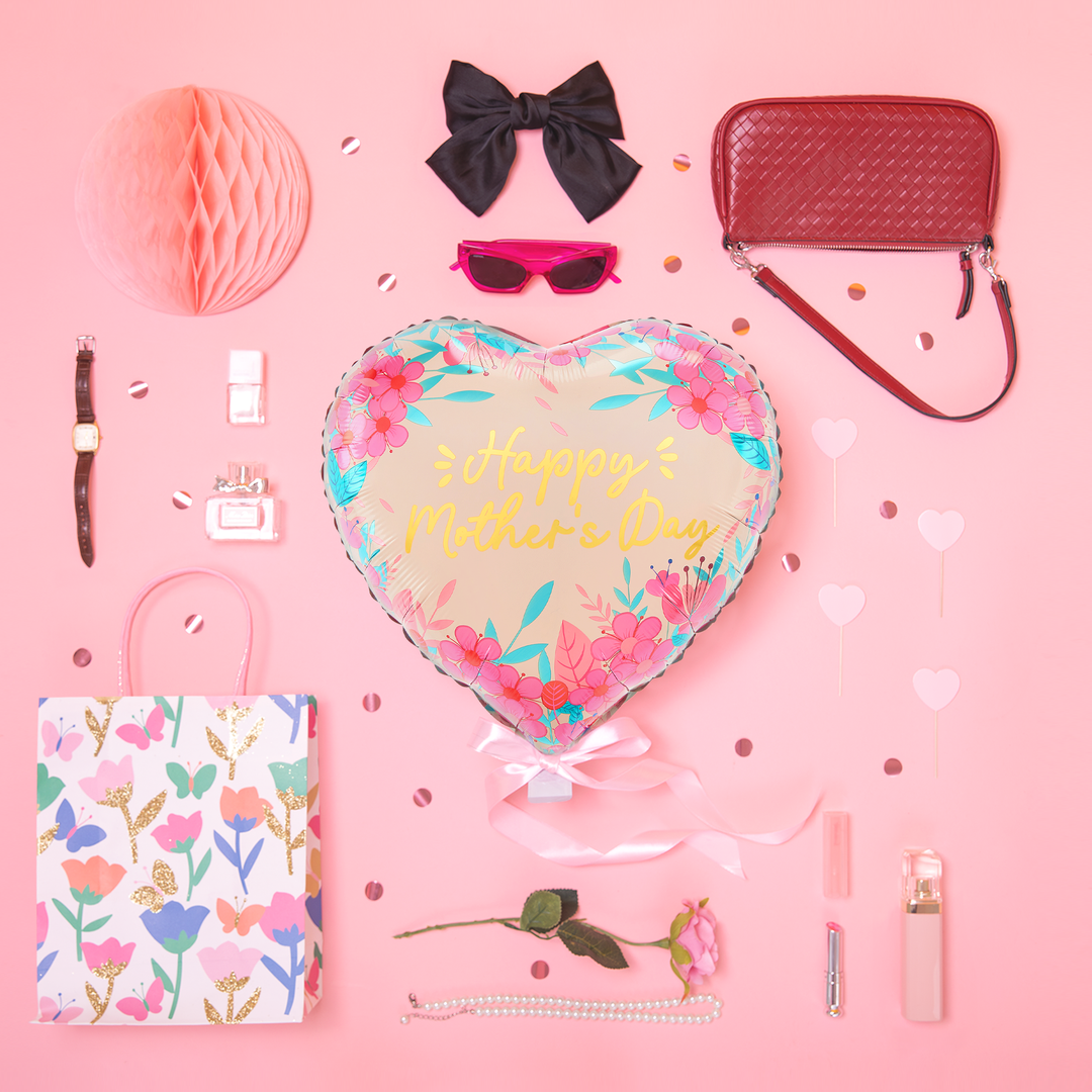 Balon foliowy serce Happy Mother's Day 45cm
