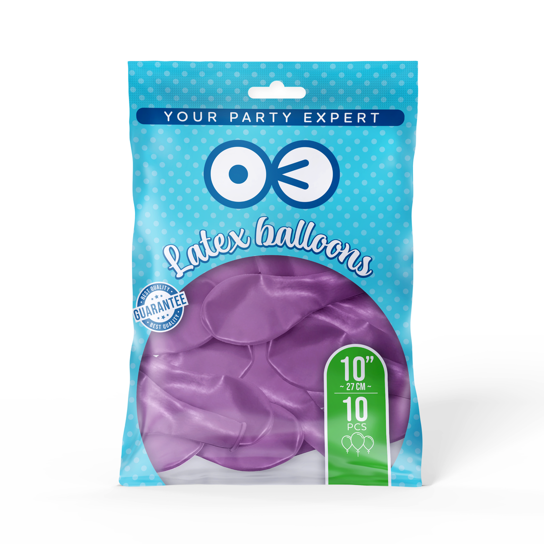Balony chrom fioletowe 10cali 10szt.
