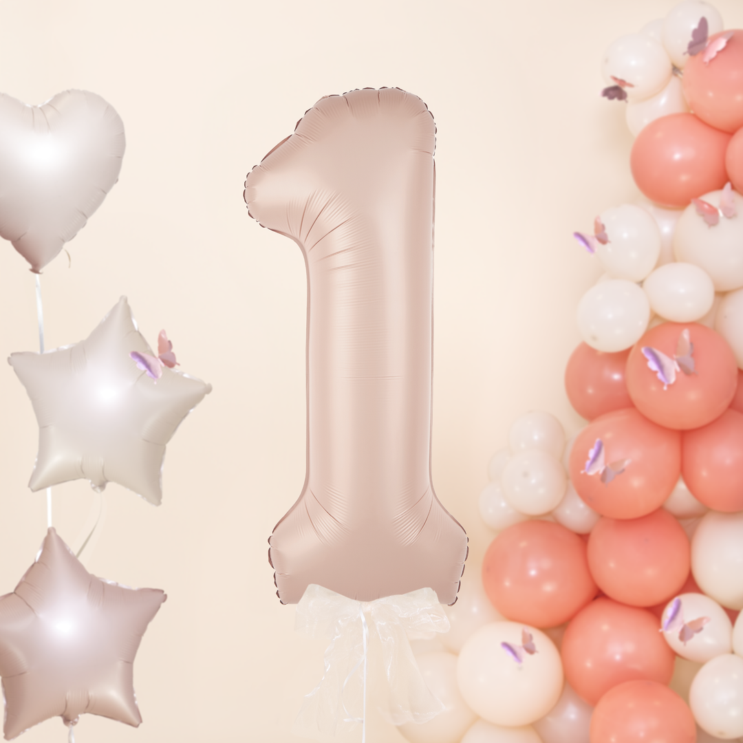 Balon foliowy cyfra 1 karmelowy 100cm