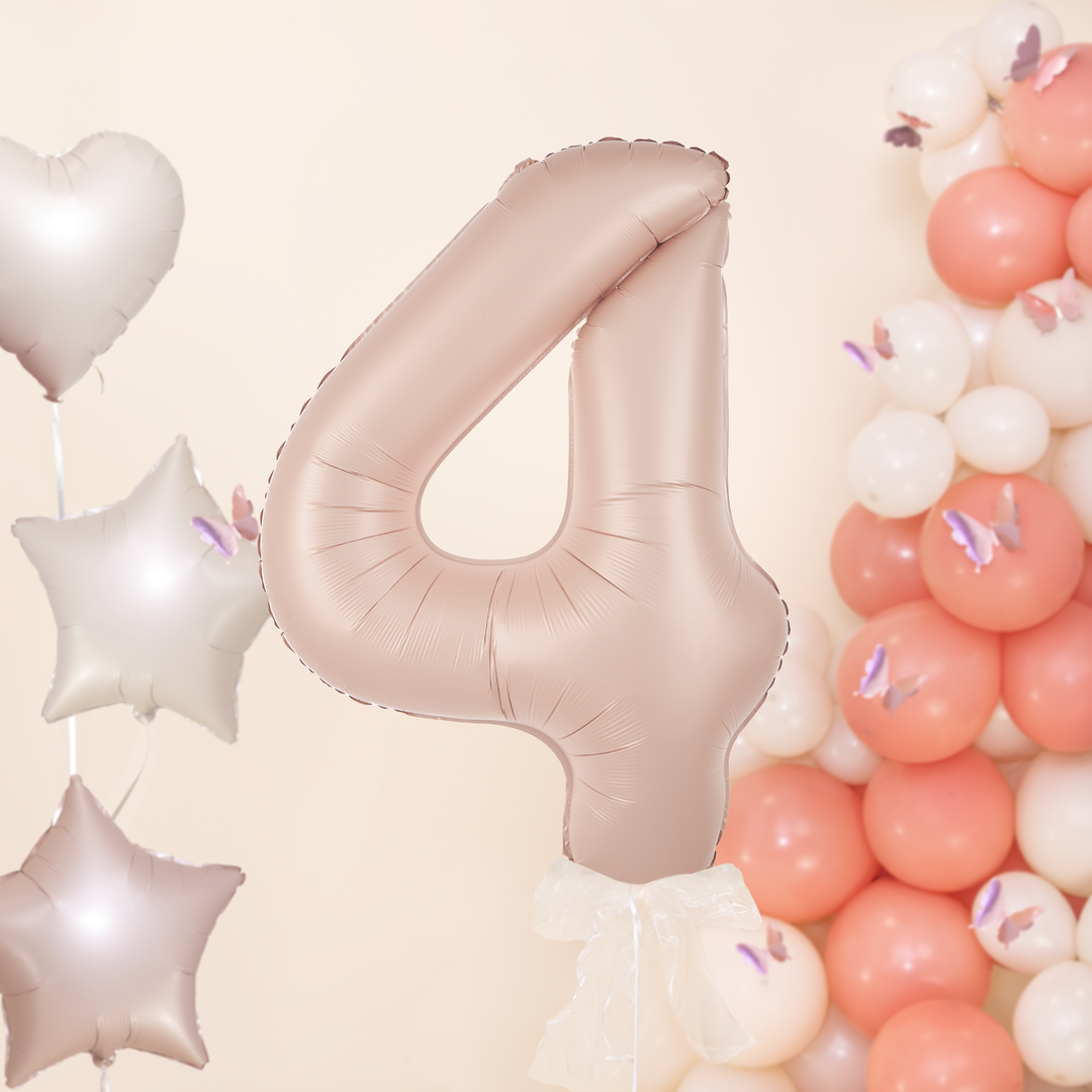 Balon foliowy cyfra 4 karmelowy 100cm
