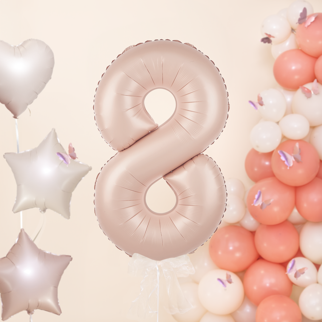 Balon foliowy cyfra 8 karmelowy 100cm
