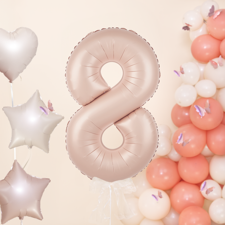 Balon foliowy cyfra 8 karmelowy 100cm