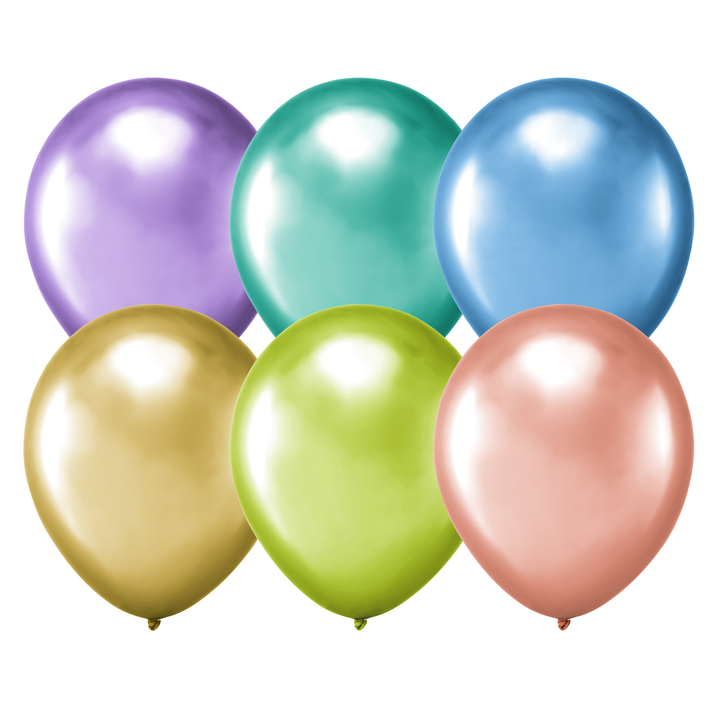 Balony chrom 10cali 10szt. mix