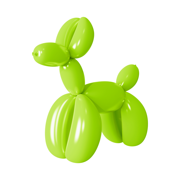 Balony do modelowania rurki jasnozielone matowe 50szt.