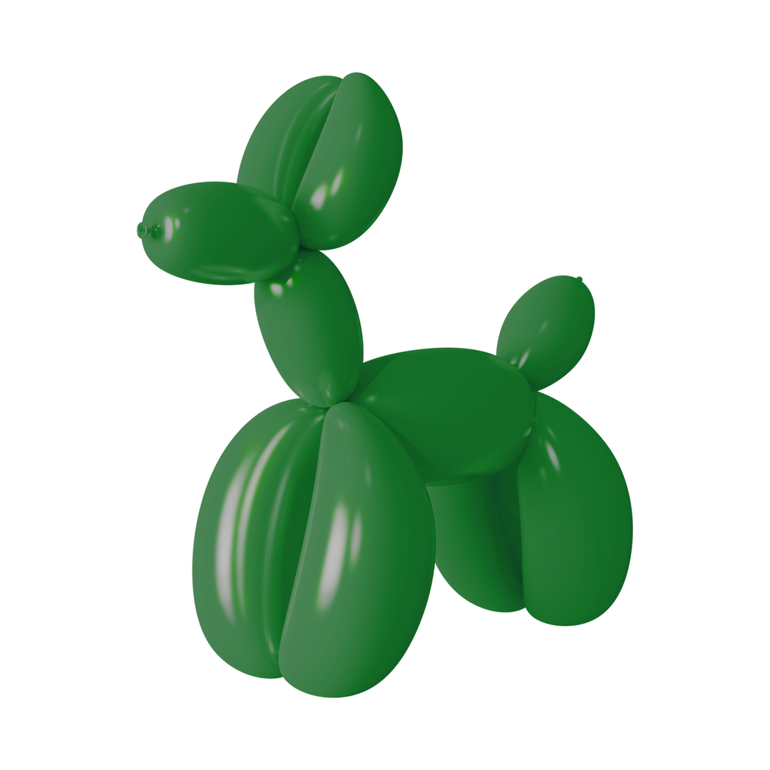 Balony do modelowania rurki ciemnozielone matowe 50szt.